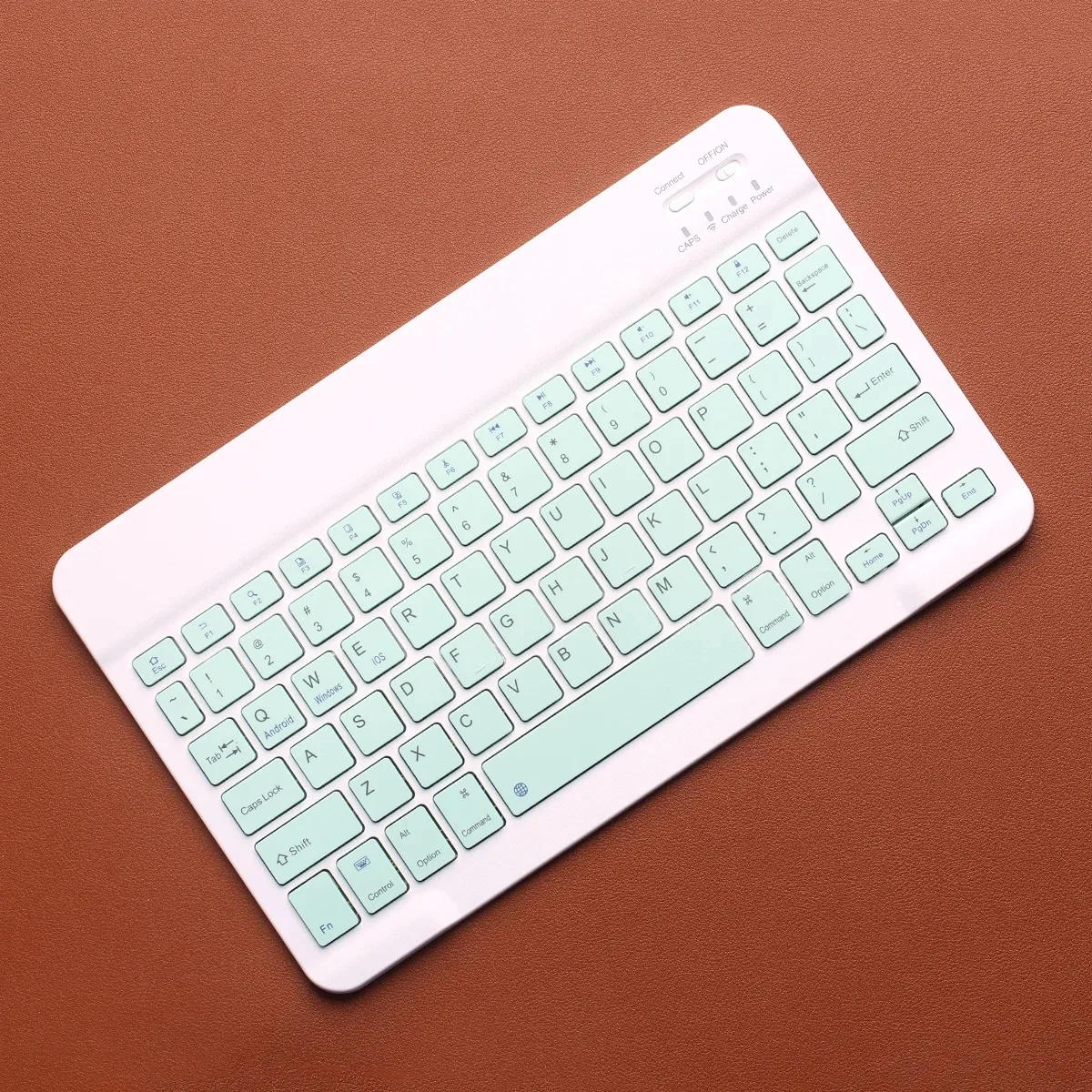 thumbnail image 1 of Teclado universal compatible con Bluetooth para Android, iOS, iPad, teclado inalámbrico portátil delgado con Bluetooth para tableta y teléfono, 1 of 5