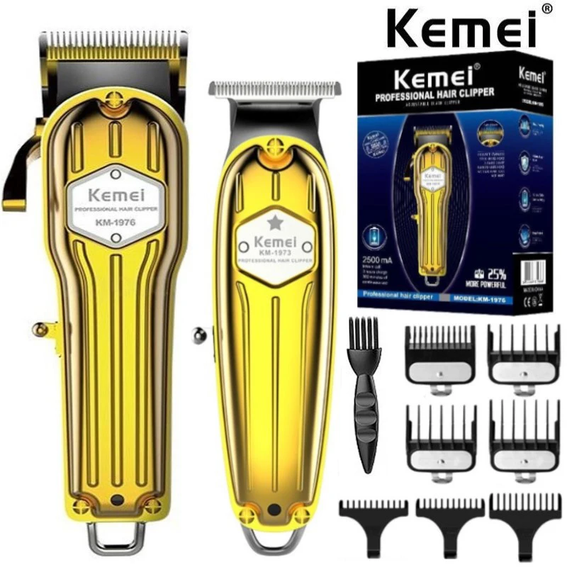 

Kemei 1973 1976 TX1 All Metal Hair Trimmer Professional Barber Electric Hair Clipper combo Men Pro Cord Cordless Haircut Machine