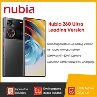 Nubia Z60 Ultra Leading Version  5G Smartphone Snapdragon 8 Gen 3 Leading Version 6.8” 120Hz AMOLED Screen 80W Fast Charging