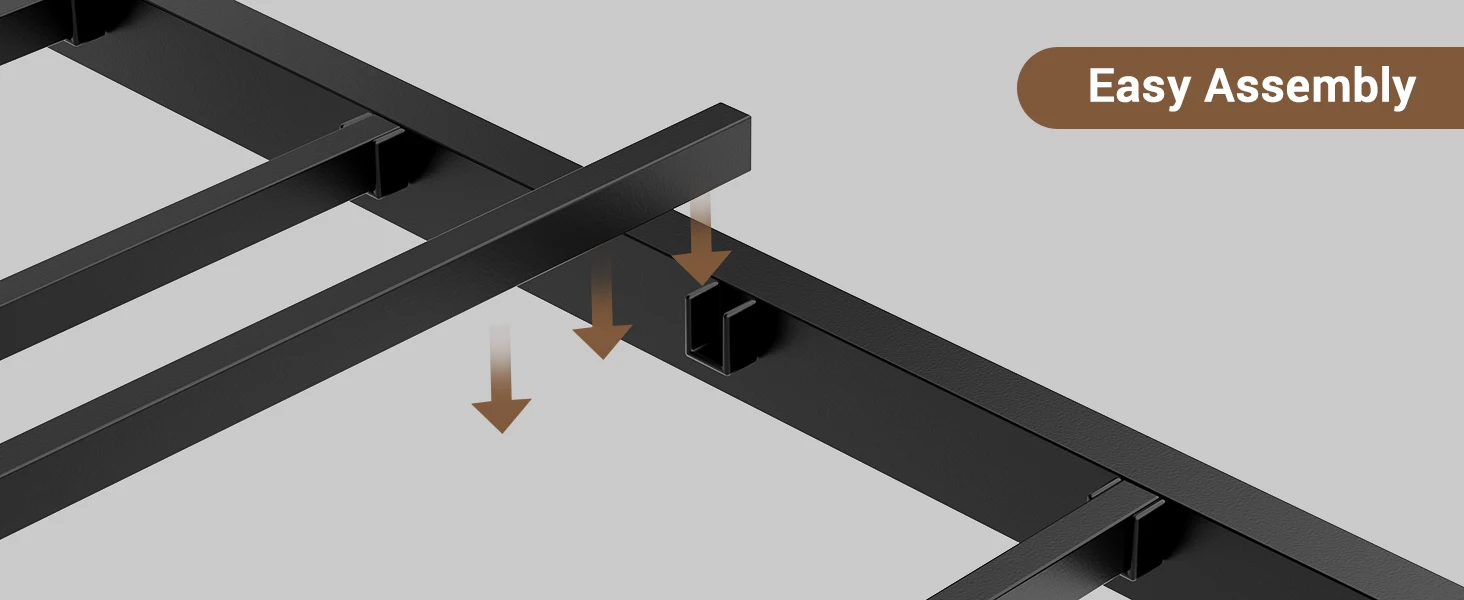 Corner Bed Frame Twin Size with LED Lights and Charging Station