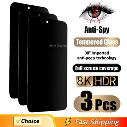 Privacy Full Coverage Screen Protector with Fast Shipping - 3Pcs Privacy Glass (For Samsung A22 5G)
