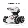 New 3in1 2.4G 4WD RC Tank Water Bomb Watch Gesture Sensing Off-road Drift Remote Control Tank With Music Light RC Car Kids Toys 6