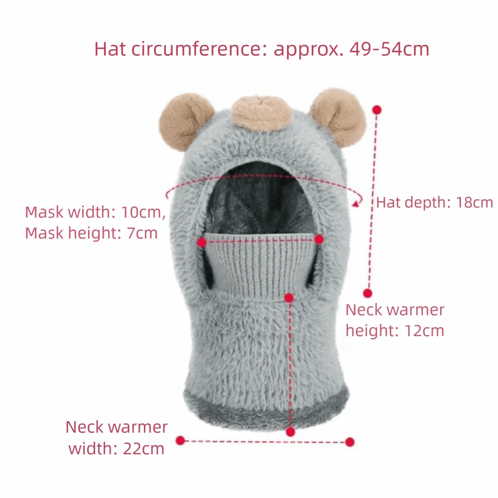 Warm Knitted Kids Bear Hat Winter Season