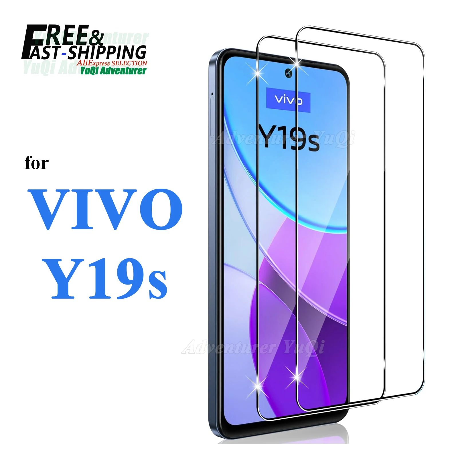 VIVO Y19s HD Crystal Tempered Glass Screen Protector - Premium 9H Anti-Scratch, Case-Friendly Design