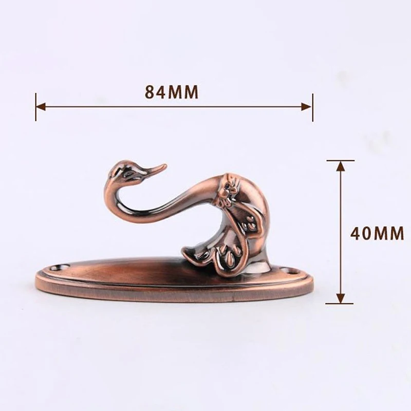 Metal Swan Curtain Hook Holdback for Door Wall Tie Back Hanging Hooks Hanger Zinc Alloy Vintage Organizer Holde Accessories 2PCS multifunctional hooks
