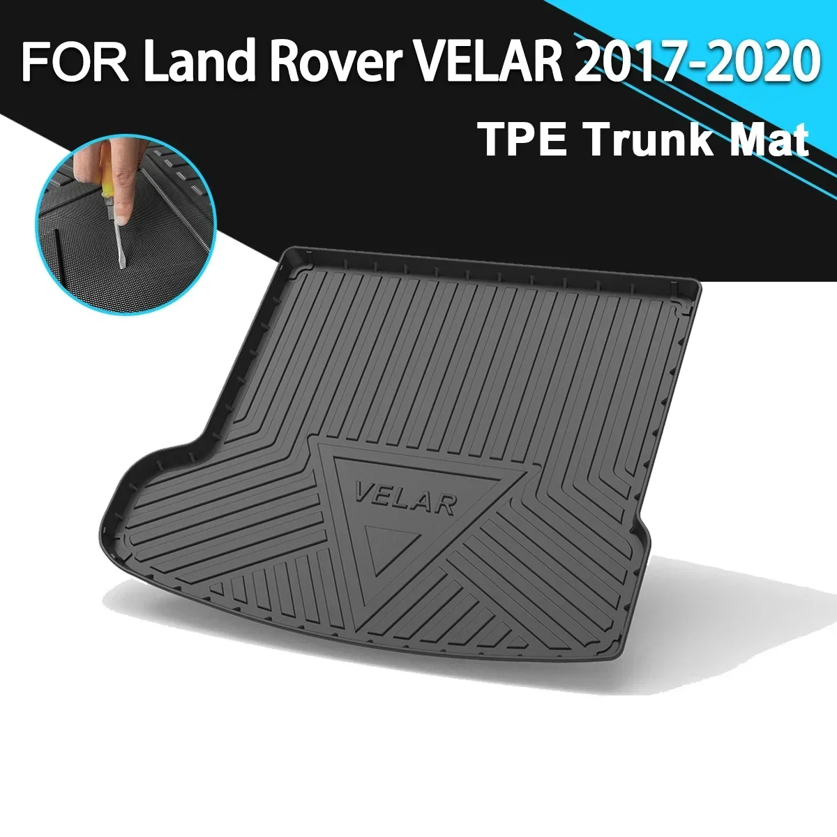 

Car Rear Trunk Cover Mat Rubber TPE Waterproof Non-Slip Cargo Liner Accessories For Land Rover VELAR 2017-2020