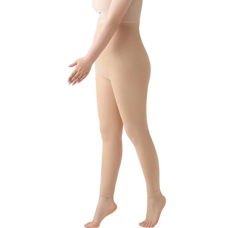 150g Women's Plus Size Tights Body Weight 80KG Can Be Wear Soft High Elasticity Footless Nude Black Compression Stockings Leg