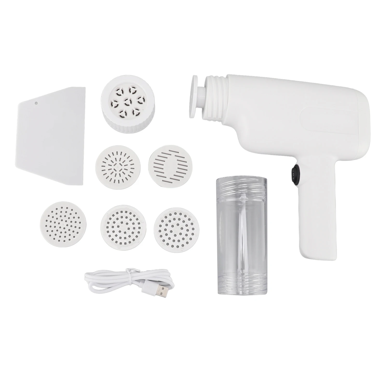 Electric Noodle Maker High Efficiency Handheld Press Pasta Machine with 6 Molds for Home