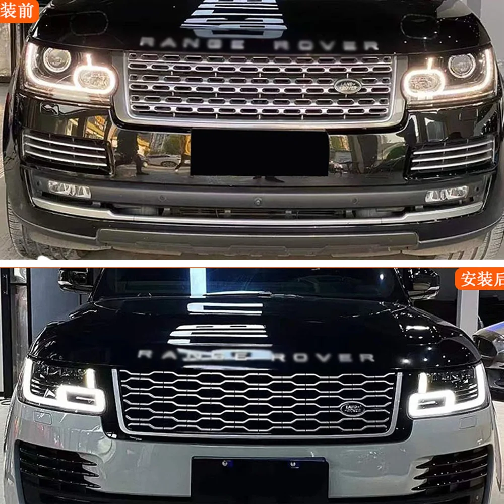 車のフロントヘッドライトランドローバーレンジローバーヴォーグL405