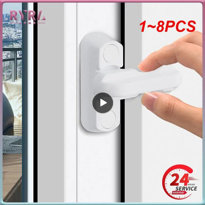 1~8PCS Aluminum Alloy Child Safe Security Window Door Sash Lock Safety Lever Handle Sweep T-lock Security Door Replacement