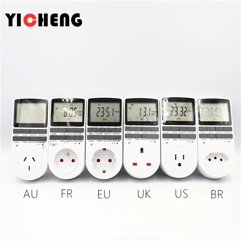 EU US UK large screen timer socket timing socket kitchen timing switch electronic timer AU BR FR