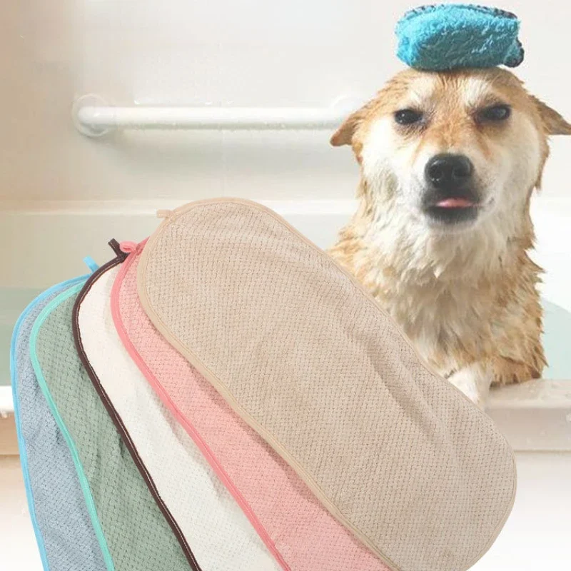 

Ванная для собак полотенце из микрофибры, ультравпитывающее полотенце для домашних животных, одеяло для кошек и собак с карманом, халат для маленьких и средних собак