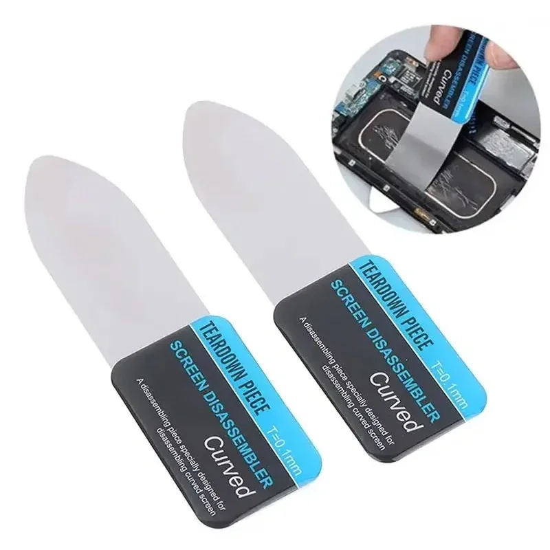 Steel Metal Mobile Phone Curved Lcd Screen Spudger Opening Pry Card Tools Ultra Thin Flexible Mobile Phone Disassemble Tool