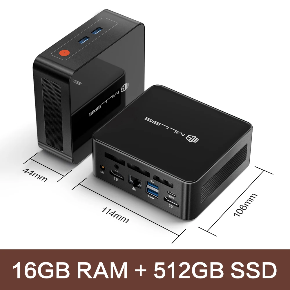 MLLSE G1 Pro Mini PC AMD Ryzen 7 5700U 16GB RAM 512GB SSD WiFi 6 BT5.2 Windows 11 Mini computer da tavolo per giochi e lavoro