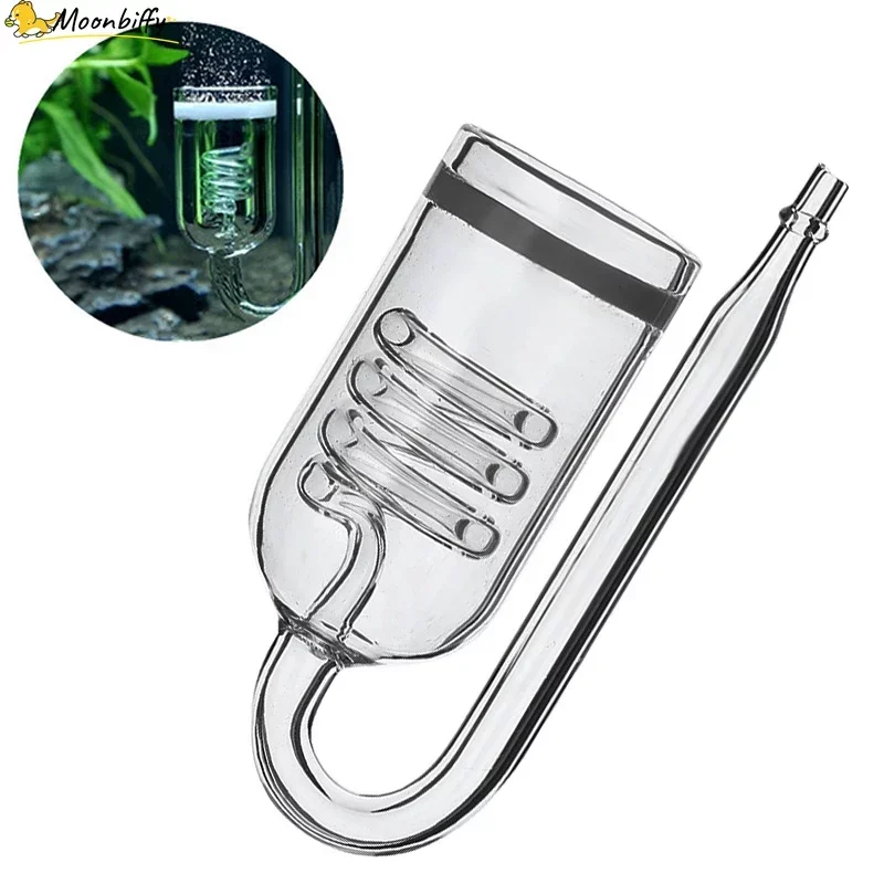 CO2 Diffuser Aquarium Glass Spiral Carbon Dioxide Atomizer Suction Cup For Aquarium Fish Tank Accessories aquarium co2 diffuser aquarium co2 accessories