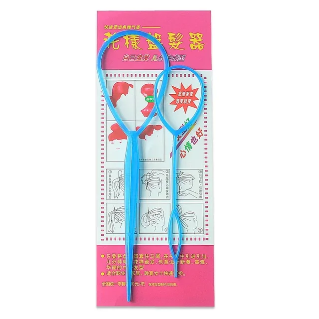 Popular 1SET Ponytail Creator Plastic Loop Styling Tools Pony Topsy Tail Clip Hair Braid Maker Styling Tool For Women Girl 3