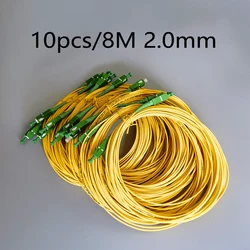 High - Performance Fiber Optic Patch Cable with Free Adapter - Single Mode SC/APC to SC/APC Extension Wire, Various Lengths Available (10pcs 8M 2.0mm)