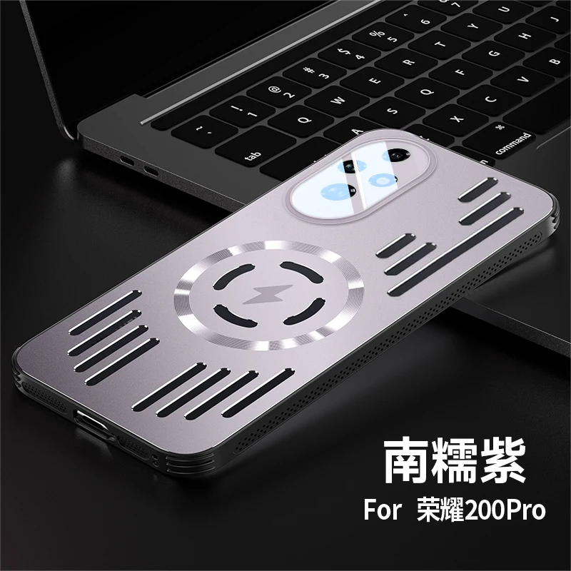 Ultra Magsafe Charging Metal Heat Dissipation Case - Aluminum Alloy Hard Shockproof Bumper