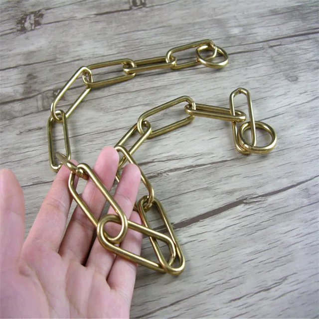 Classic Show Quality Strong Solid Copper Dog Chain Leash Dog Collar Brass P Chain Special For Middle Giant Dogs 3