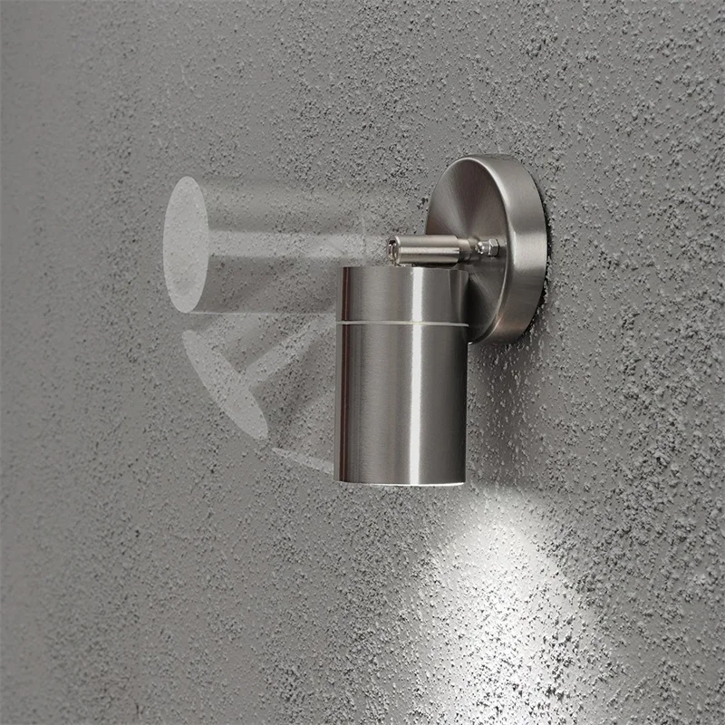 Motion Sensor Outdoor LED Wall Lamp GU10 Adjustable Waterproof Stainless Steel Wall Light Garden Courtyard Balcony Porch Light