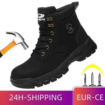 Scarpe con punta in acciaio per uomo Donna Sneakers leggere anti-sfondamento con punta in acciaio Stivali da lavoro indistruttibili Scarpe antinfortunistiche da costruzione
