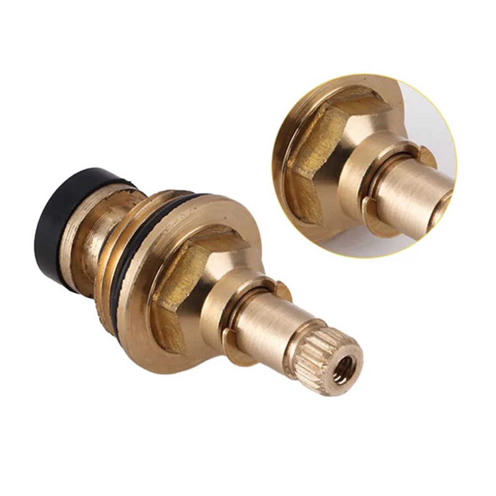 

Brass Faucet Tap Valve Spool Faucet Cartridge Hot & Cold Water Spool G1/2 BSP 20-Tooth Cartridge Valves Bathroom Accessories