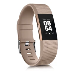 Soft TPU Strap Smartwatch Accessory Replacement Band Bracelet Wristband - Size L (Milk Tea)
