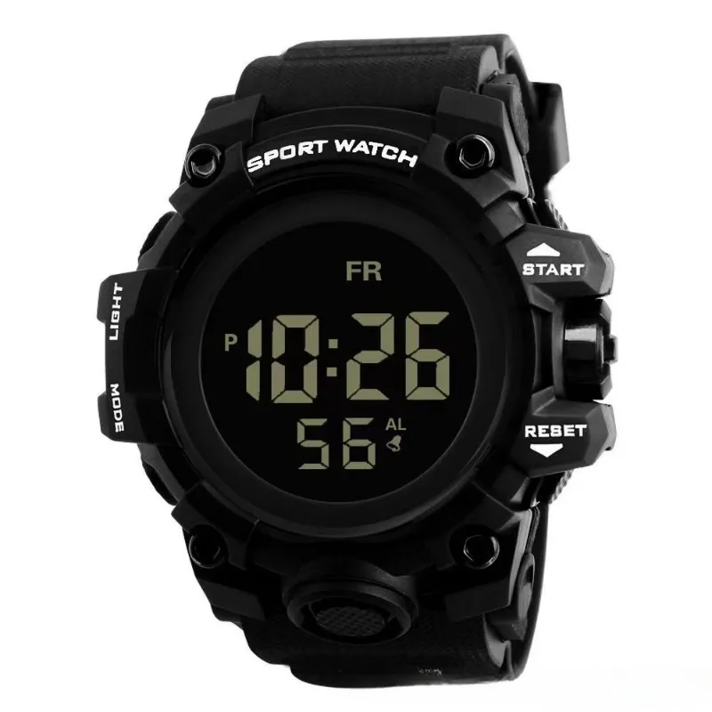 Large dial electronic watch men's multifunctional sports electronic watch