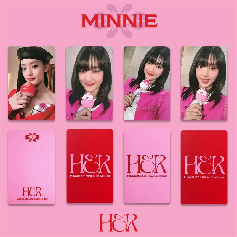 4pcs/set GIDLE Group Minnie HER LOMO Card K4 Special Card
