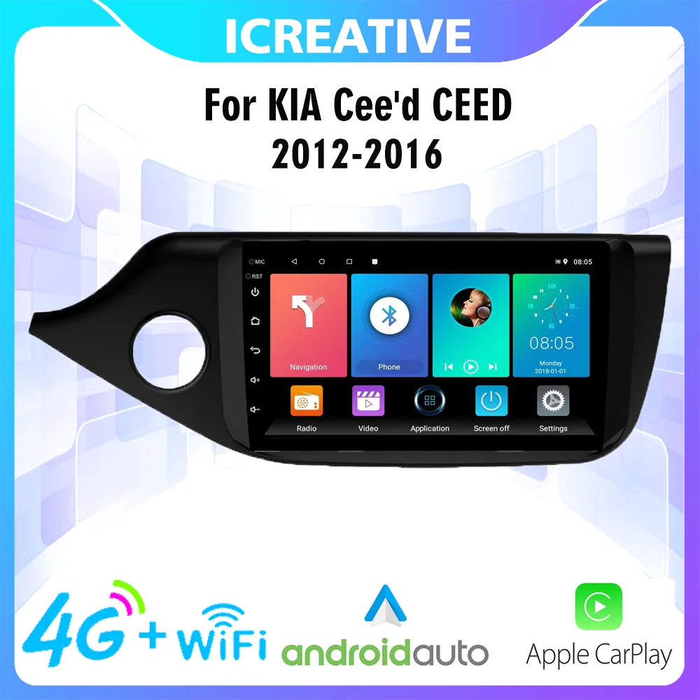 

Android 4G Carplay 2 Din Car Multimedia Stereo Player 9 inch For KIA Cee'd CEED JD 2012 - 2016 Navigation GPS Autoradio