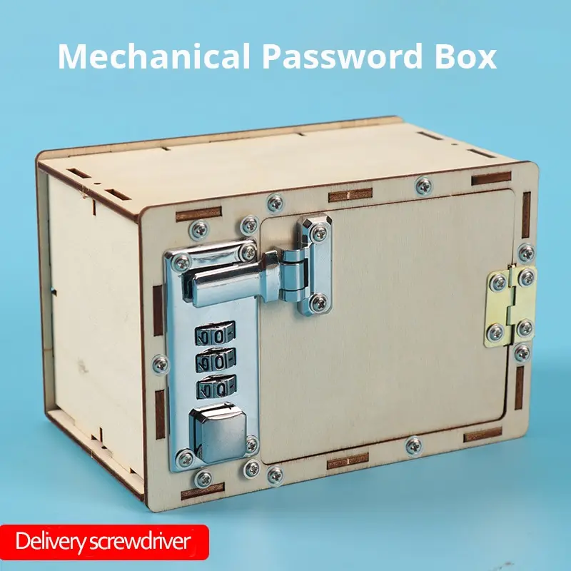 Money Saving Box Piggy Bank Coin Deposit Box DIY Child Manual Machine Code Box Science Experimental Children's Financial Toys