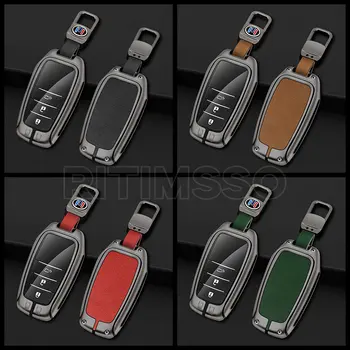 Custodia per chiave auto in pelle metallica Shell per Toyota Hilux Fortuner Land Cruiser 200 Camry Sienna RAV4 Previa Highlander Protector - Custodia per chiave auto in pelle metallica Shell per Toyota Hilux Fortuner Land Cruiser 200