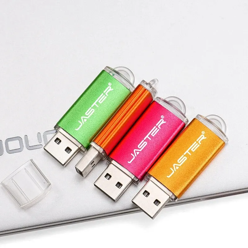 USB Flash Drive Mini Metal 64GB 32GB 16GB Colorful Memory Stick Creative Gift Pen Drive