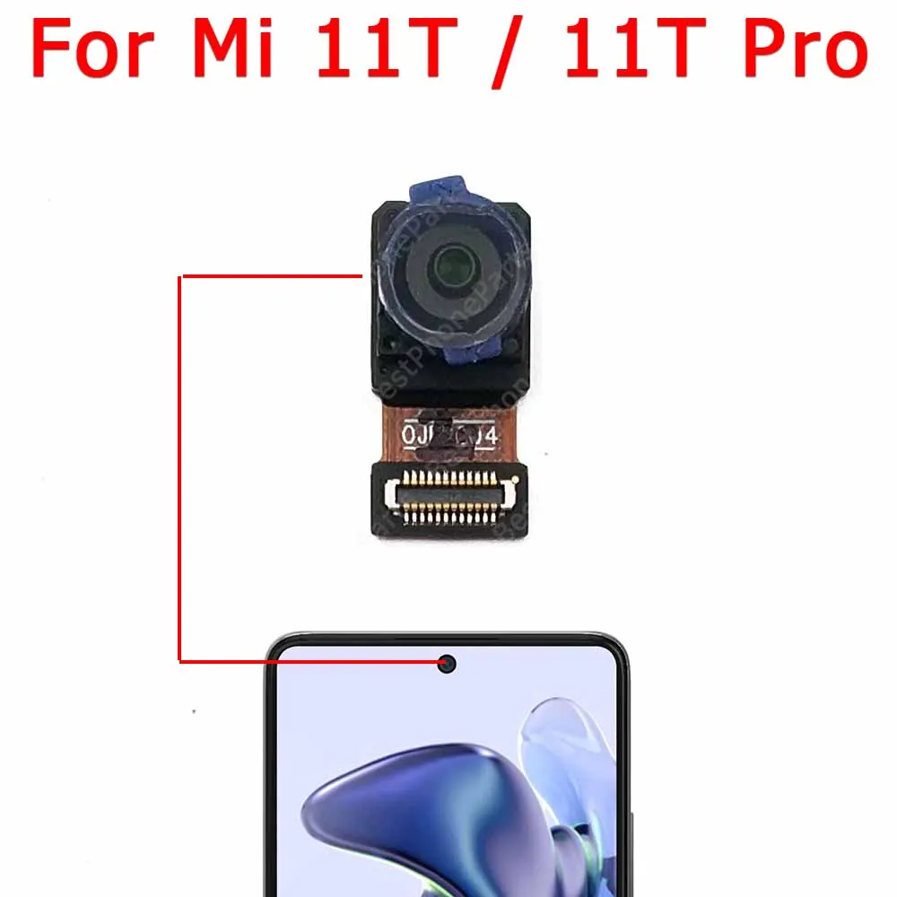 For Xiaomi Mi 11T Pro 5G Selfie Frontal Small Facing Back Rear Camera Module Front View Backside Repair Replacement Spare Parts
