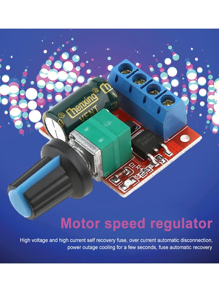 5A 모터 PWM 속도 컨트롤러 DC 4.5V-35V 90W PWM 조정 가능한 드라이브 모듈 자동 복구 속도 제어 스위치