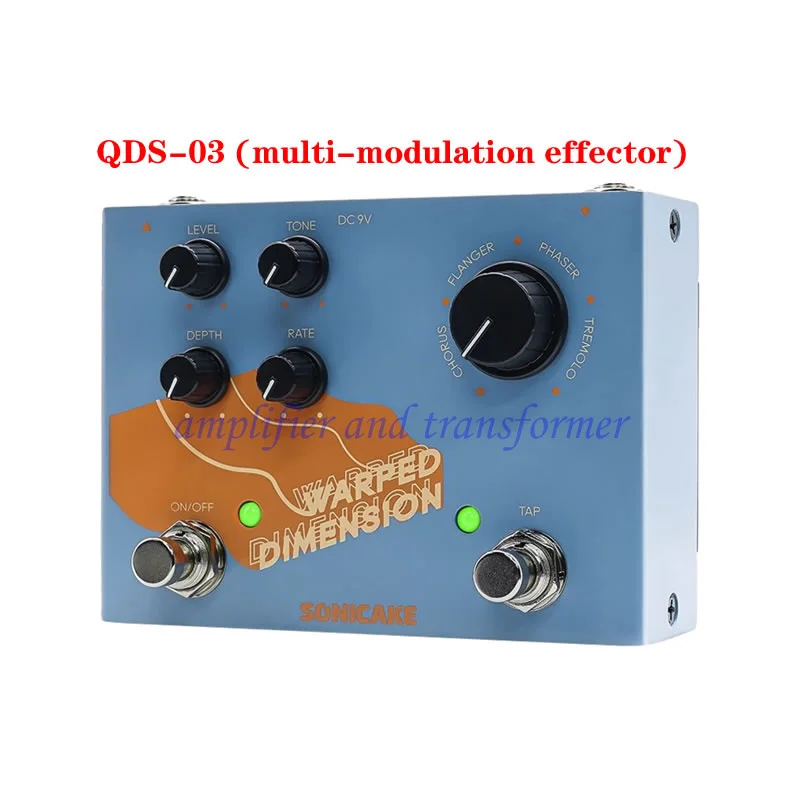 

QDS-03 multi-modulation effector, 4 legendary effects, chorus, phase, flange, and vibrato effects. With dot speed function