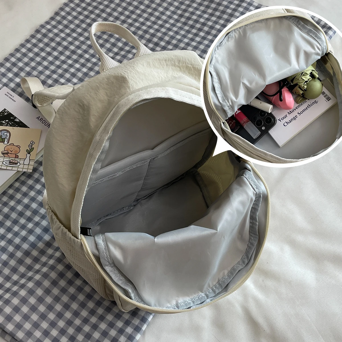 Outdoor Sports Backpack for Women 2025 New Hiking Backpack Ultra-Lightweight Small Mountaineering Bag Lightweight Student School Bag for Class Camping Style