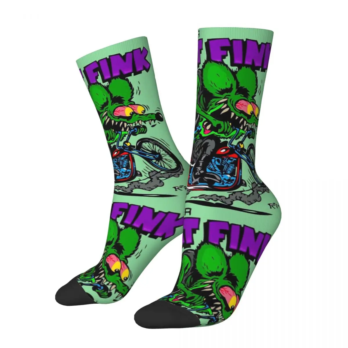 Rat Fink Harajuku Tales Of The Rat Fink 6 (5) Men Women Happy Socks Cycling Novelty Spring Summer Autumn Winter Stockings Gift