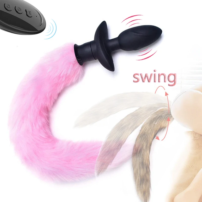 

Fox Tail with Anal Vibrators Erotic Remote Vibrator Sextoys Silicone Butt Plug Sex Toy for Couples Flirting Role Play Masquerade