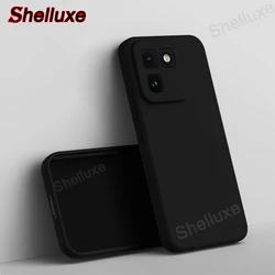 Luxurious Square Liquid Silicone Phone Case - Silky Soft Touch for Vivo iQOO 15R (Black)