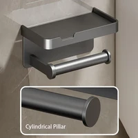 Toilet Paper Holder Wall-Mounted Aluminum Alloy Toilet Paper Holder Tissue Rack Bathroom Tissue Holder Bathroom Accessories 5