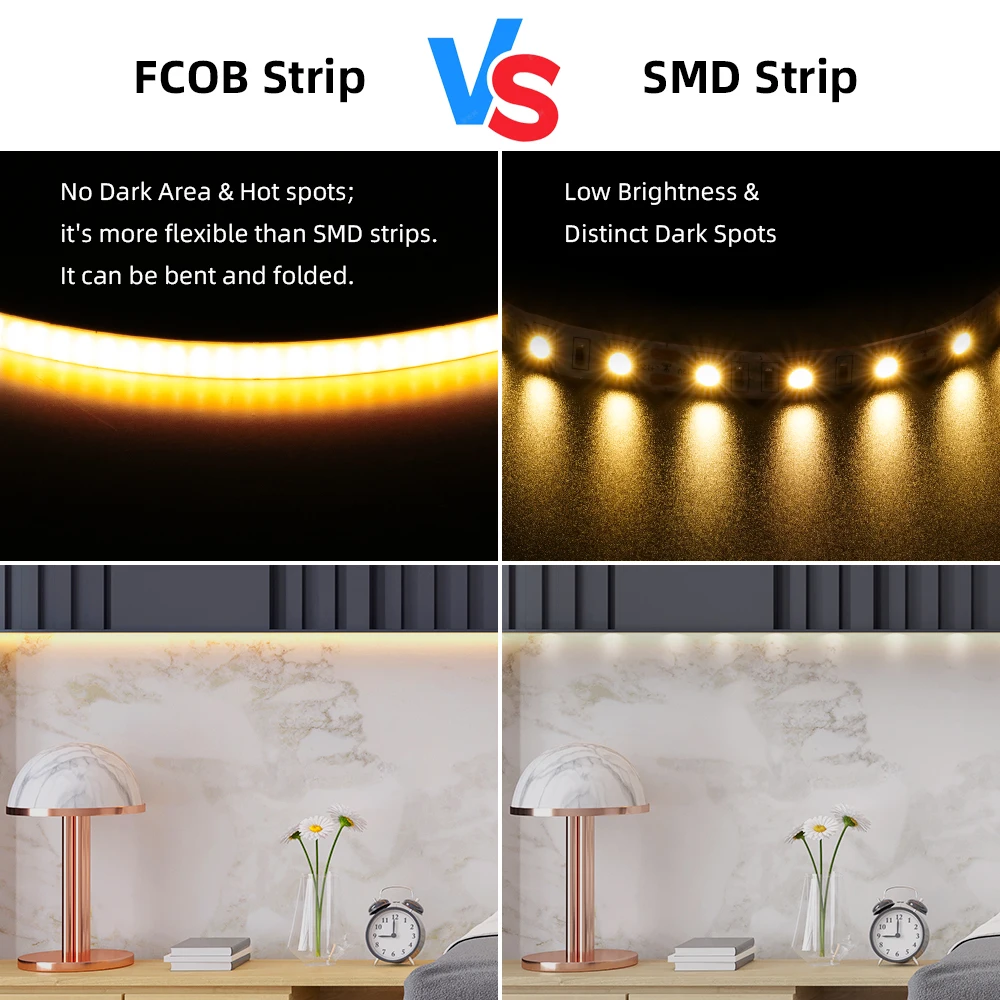 Led Strip Lights Dimmable Cob | Cob Light Strip Dimmable - 4mm Led Flexible - Aliexpress