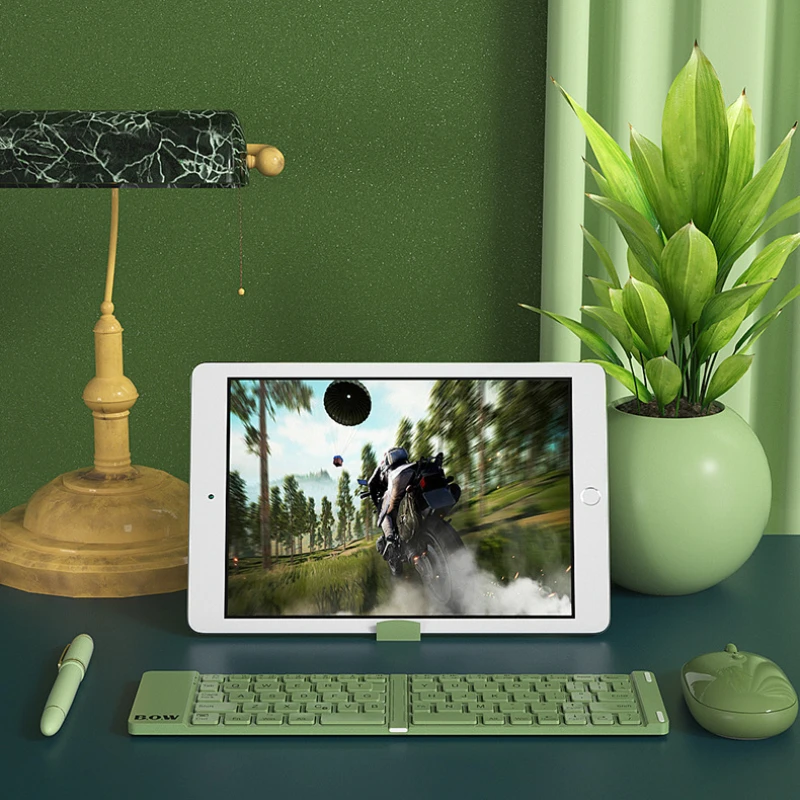 BOW Student Portable Wireless Folding Bluetooth Keyboard Keyboard Portable Silent Office Home Efficient Source Factory