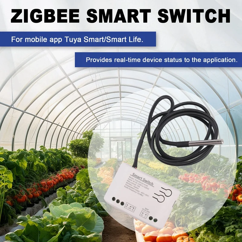 Tuya Smart Zigbee Switch With Temperature Sensor Passive Dry Contact Zigbee Relay Work With Home Assistant - 5