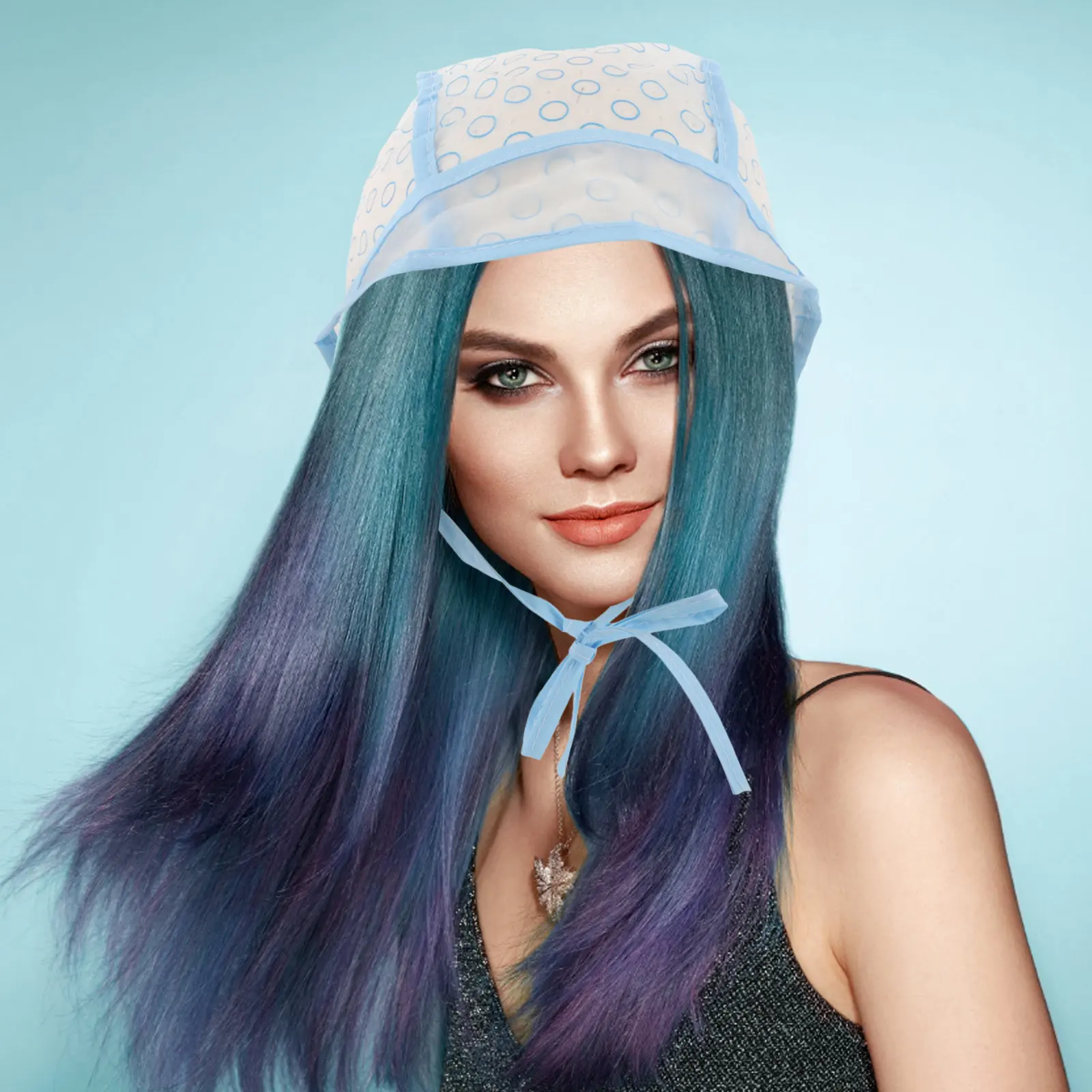 22개 헤어 염색 캡 세트 고품질 일회용 컬러링 모자 하이라이트 틴팅용 피부 접촉 방지 살롱급 헤어