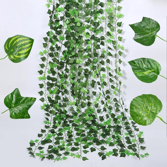 Artificial Plants Home Decor Green Silk Hanging vines Fake Leaf Garland  Leaves Diy For Wedding Party