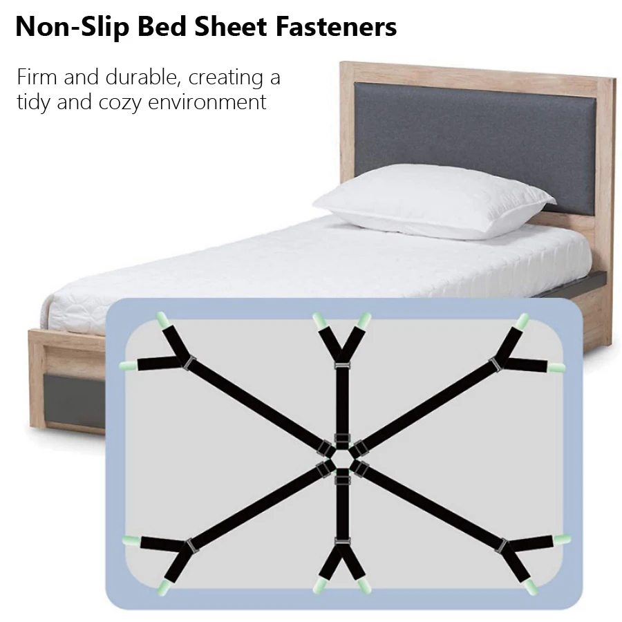 Elastic Bed Sheet Clips 12 Clips Sheet Fasteners for Slip-Resistant Bedding Sofa Covers and Blankets Household Tools bed sheet holder bed sheet clips sheet clips