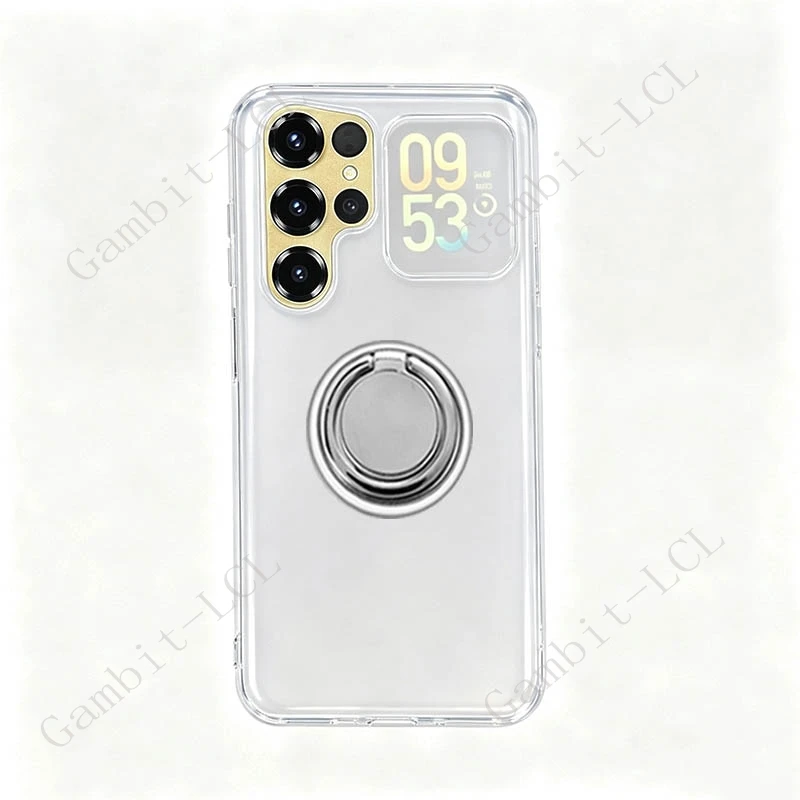 Universal Smartphone TPU Soft Cover with Back Ring Holder Bracket