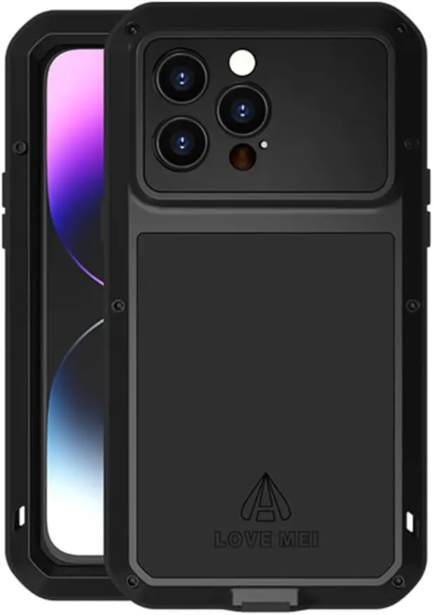 

Сверхмощный бронированный военный металлический чехол для iPhone 14 Plus 13 12 11 Pro Max Спорт на открытом воздухе Противоударная Пылезащитная крышка Защитная пленка для экрана