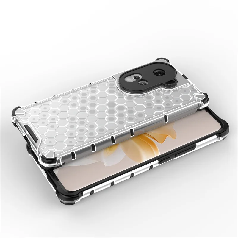 Shockproof TPU Armor PC Silicone Phone Case with Clear Back Cover